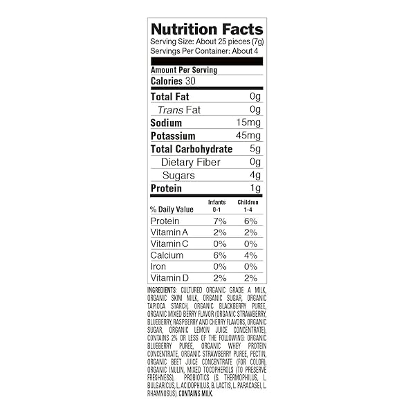 HAPPY BABY ORGANIC YOGIS FREEZE-DRIED YOGURT & FRUIT SNACKS MIXED BERRY, 1 OUNCE BAG ORGANIC GLUTEN-FREE EASY TO CHEW PROBIOTIC SNACKS FOR BABIES & TODDLERS