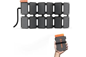 FlexSolar 36W Ultra-Portable Solar Panel Charger with Quick Charge, USB-A & USB-C & DC Ports, Ultra-Lightweight for Outdoor Emergency Power, Backpacking, Hiking, and Camping