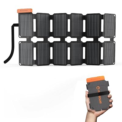 FlexSolar 36W Ultra-Portable Solar Panel Charger with Quick Charge, USB-A & USB-C & DC Ports, Ultra-Lightweight for Outdoor Emergency Power, Backpacking, Hiking, and Camping