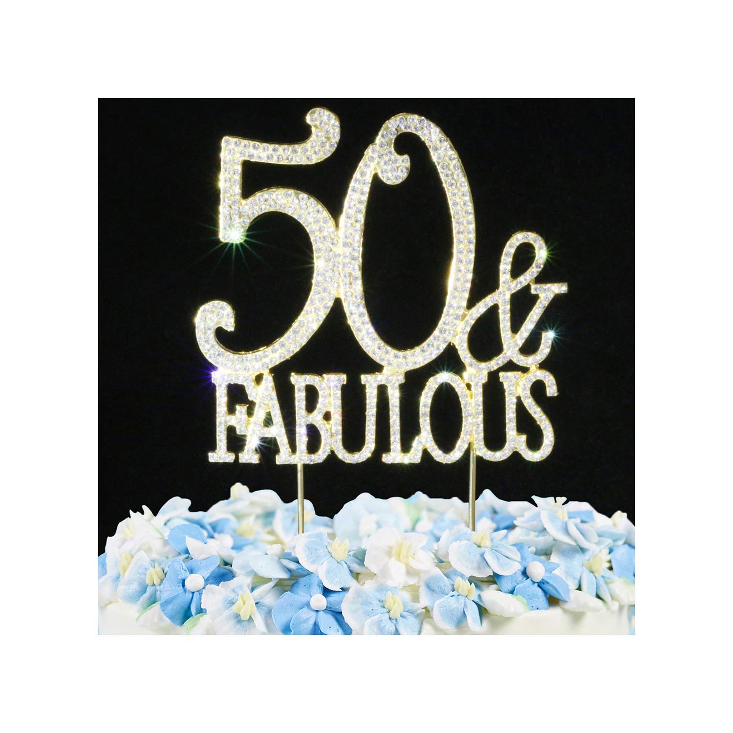 50 Cake Topper Premium Bling Crystal