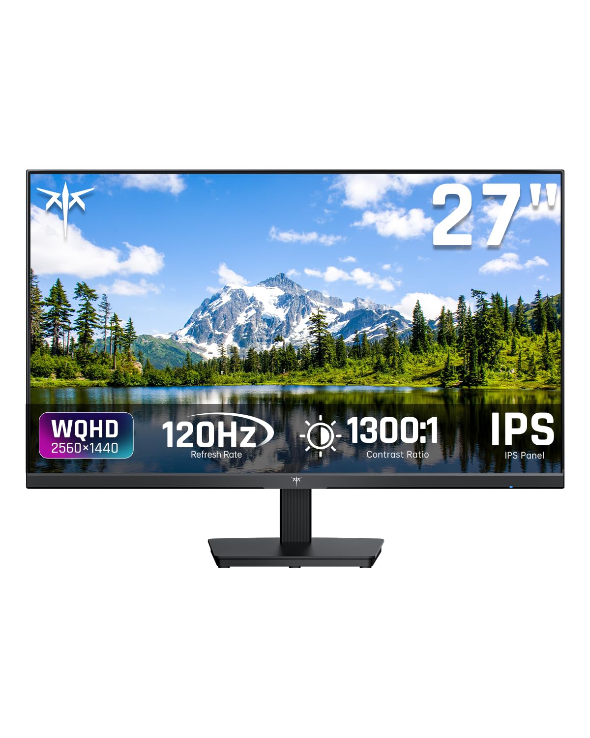 KTC 27 Inch Computer Monitor - QHD (2560 x 1440) Display, Up to 120Hz Monitor, IPS Panel, 123% sRGB, HDMI 2.0 x 2 & DP 1.4 x1, Adaptive Sync, Eye-Friendly Screen PC Monitors for Work Gaming, H27D9 Image