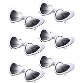 Frienda 6 Pairs Heart Shaped Sunglasses Cat Eye Shaped Sunglass for Women Bridesmaid Wedding Bachelorette Party Favor