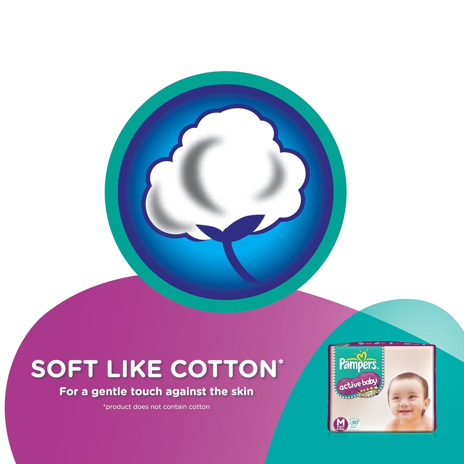 pampers active baby medium size diapers