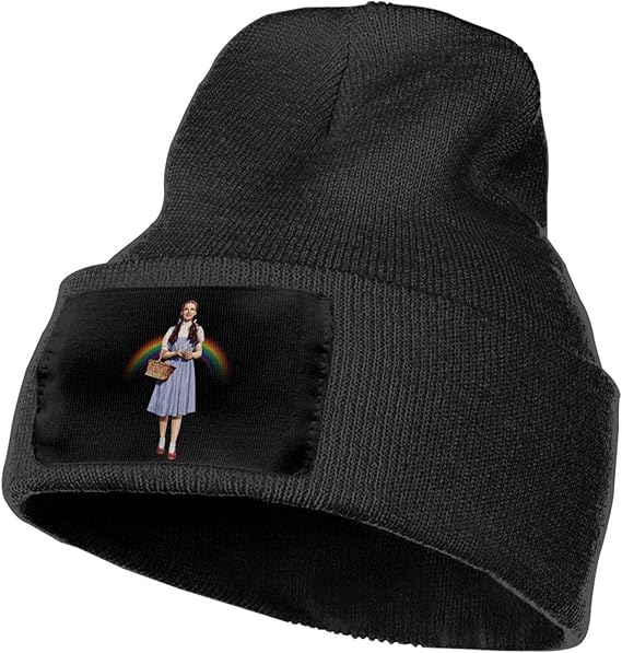 LADHRNZCMX The Wizard of Oz Man and Woman Knit Hat Beanie Winter Warm Cap Fashion Hats Black