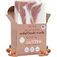 Kitsch Shea Butter Exfoliating Body Wash Bar Soap – Made in USA, 4 oz | Hydrating with Vitamin E – Plant-Based Exfoliating Bo