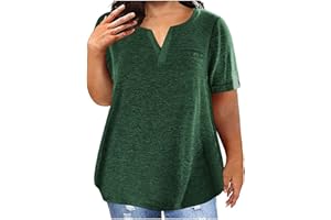 Sblioda Oversized Tshirts for Women Plus Size Short Sleeve V Neck Tops 2024 Summer Casual Tops Cotton Loose Fit T Shirts