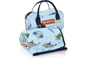 Aricove Kids Weighted Blanket, 5 lb, 36x48 inches, Small Size, Soft Cotton, Machine Washable, Blue/Ocean Animals