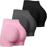 Coume 3 Pack Women Workout Impact Shorts 4.5" Scrunch Butt Lifting High Waisted Seamless Biker Athletic Gym Yoga Shorts