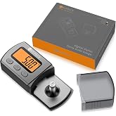Neoteck Digital Turntable Stylus Force Scale Gauge | Turntable Stylus Pressure Gauge with 0.01g/5.00g Orange LCD Backlight for Tonearm Phono Cartridge-Silver Grey