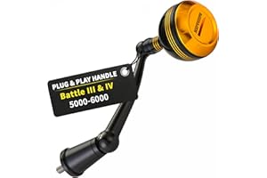 MARVELURE Foldable Power Handle for Penn Battle II III IV, Battle III LE, Clash I Spinning Fishing Reel Replacement Handle