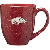 Rico Industries NCAA Primary 16 oz Team Color Laser Engraved Speckled Ceramic Coffee Mug
