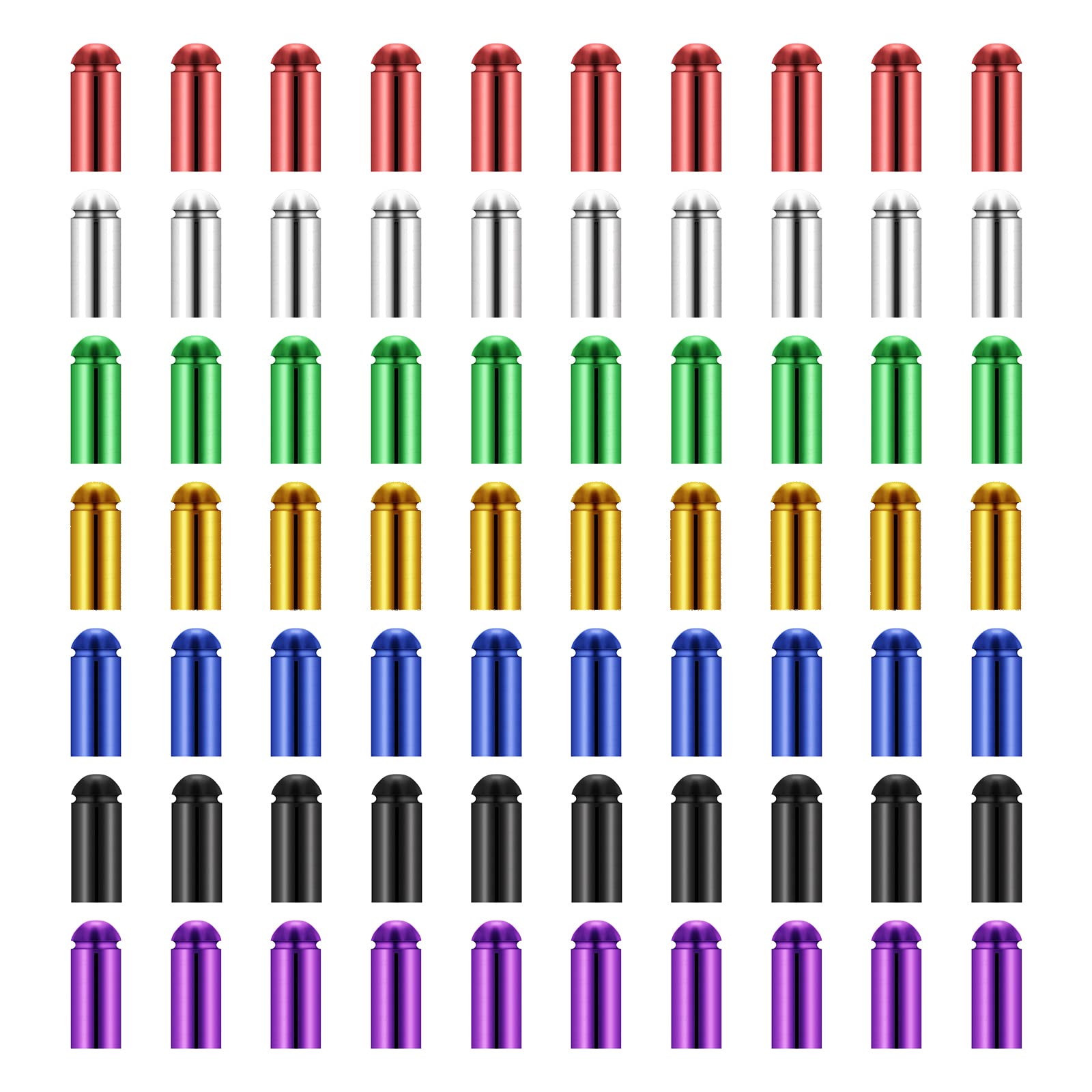YWNYT 70pcs Dart Flight Wing Savers Protectors, 7 Colors Aluminum Alloy Dart Wing Corrector Fixed 90 Degrees Professional Competition Dart Accessories
