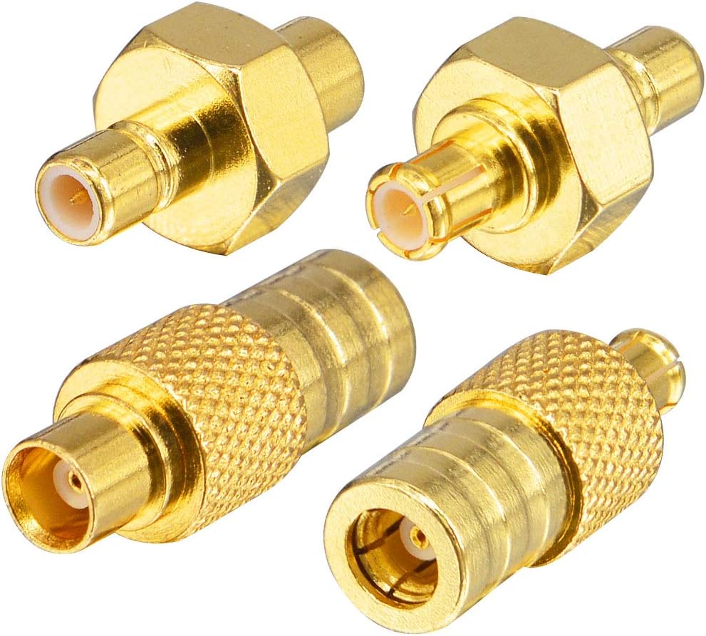 YILIANDUO DBA Car Aerial Adapter SMB to MCX Kit RF Adapter Connectors MCX Male Female to SMB Male Female for DAB+ Car Aerial Radio Kenwood Alpine JVC Pioneer Clarion (4pcs SMB to MCX connector)