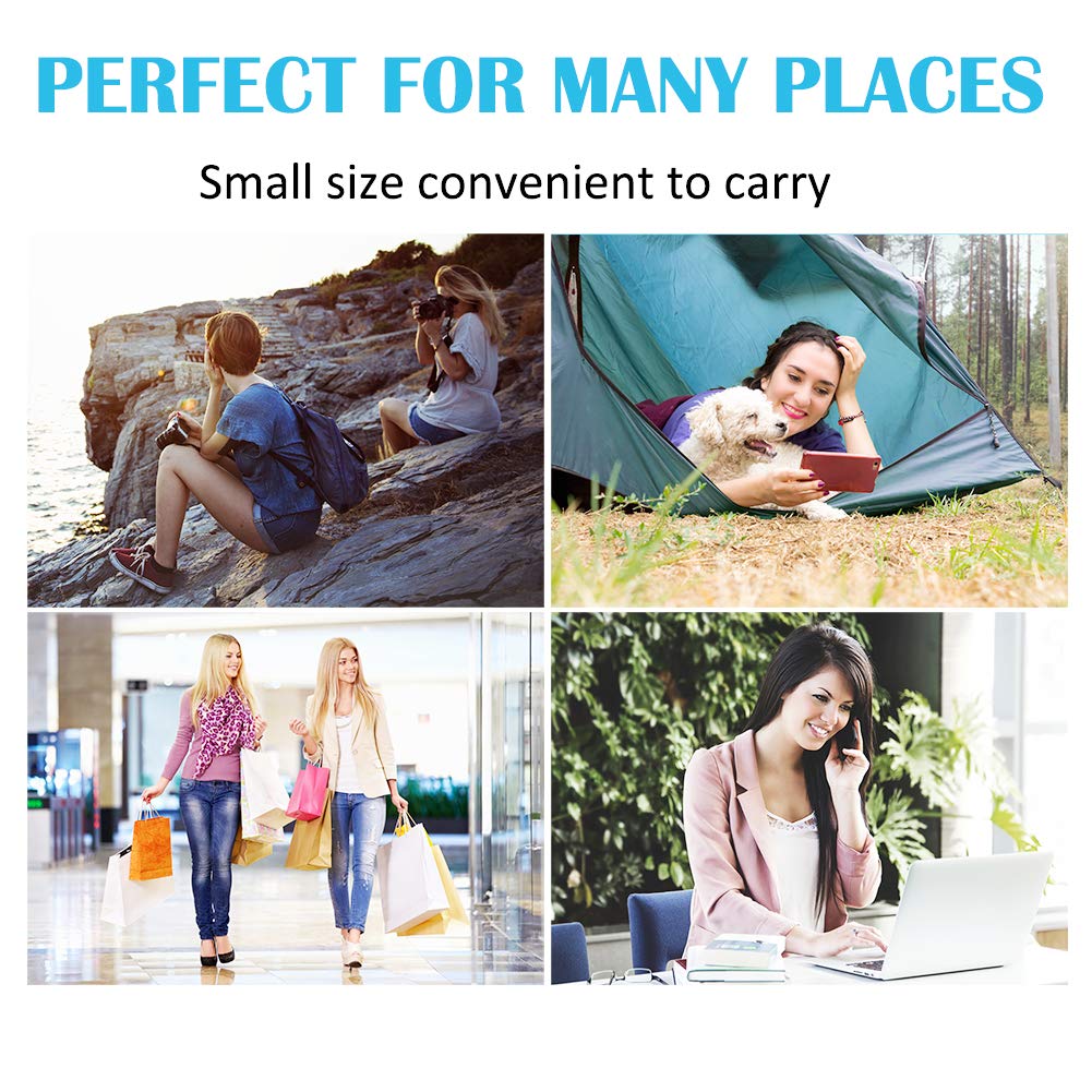 Pill Case,Portable Magnetic Foldable Pill Organizer with 7 Compartments Perfect for Pocket or Purse,Travel Pill Box for Pills/Vitamin/Fish Oil/Supplements (2 Pack) (Blue)