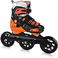 VEZLOPUS Inline Skates, 3 Wheels 100mm | 4 Sizes Adjustable Inline Speed Skates for Kids, Boys, Girls, Teens - Professional Outdoor Fitness Performance Inline Skates