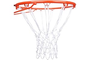Sieqioor Professional Basketball Net Replacement Heavy Duty, Durable Basketball Nets in All Weather Anti Whip, Fits Standard Indoor Outdoor Rims 12 Loops (White)