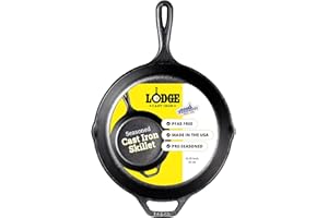 Lodge Cast Iron Skillet, Pre-Seasoned and Ready for Stove Top or Oven Use, 10.25", Black
