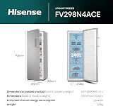 Hisense Tall Freestanding Freezer 240 L LED Display Stainless view 3