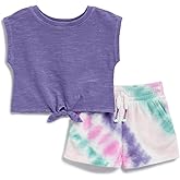 Splendid baby-girls Daydream Short Sleeve Tie Knot Tee Shirt and Tie Dye Shorts 2-piece Set