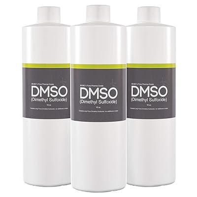 DMSO Dimethyl Sulfoxide 3 Bottles of 16 oz Low Odor 99.995% Pure Pharma Grade, BPA Free