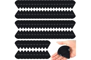 Meanplan 100 Pcs Powder Puff Face Soft Makeup Sponge Triangle Powder Puffs for Loose Velour Cosmetic Foundation Wet Dry Sponge Makeup Tools(Black)