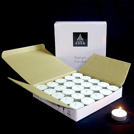 The Light of EDEN TEALIGHT Candle White (Set of 50 PCS)