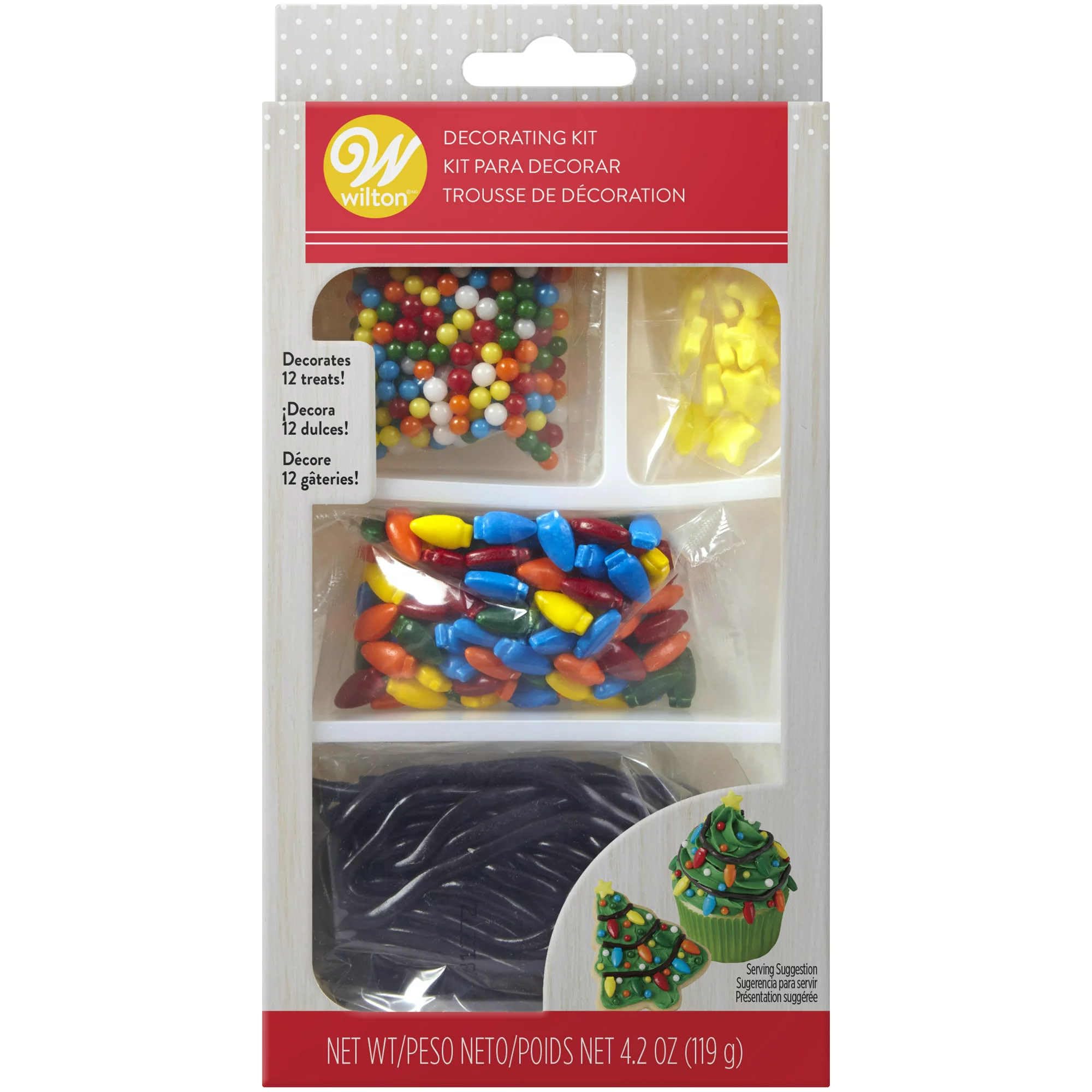 Christmas Tree Icing Decoration Kit: All-in-One Multicolor Frosting Set for Festive Holiday Baking