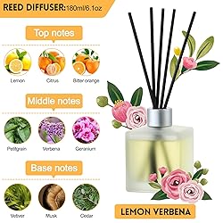 Brakula Reed Diffuser Set, Lemon & Verbena Scented