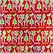 JAM Paper® Christmas Wrapping Paper - 25 Sq Ft - Red Sparkle Peace Trees Gift Wrap Rolls - Sold Individually
