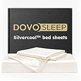 Silver Infused Sheets Set, Stays Fresh SGS Quality Certified, Temperature-Regulating Sheets for Night Sweat & Hot Sleeper, 1000-Thread-Count Luxuriously Silk Feel - White, Queen Set (3 Piece Set)