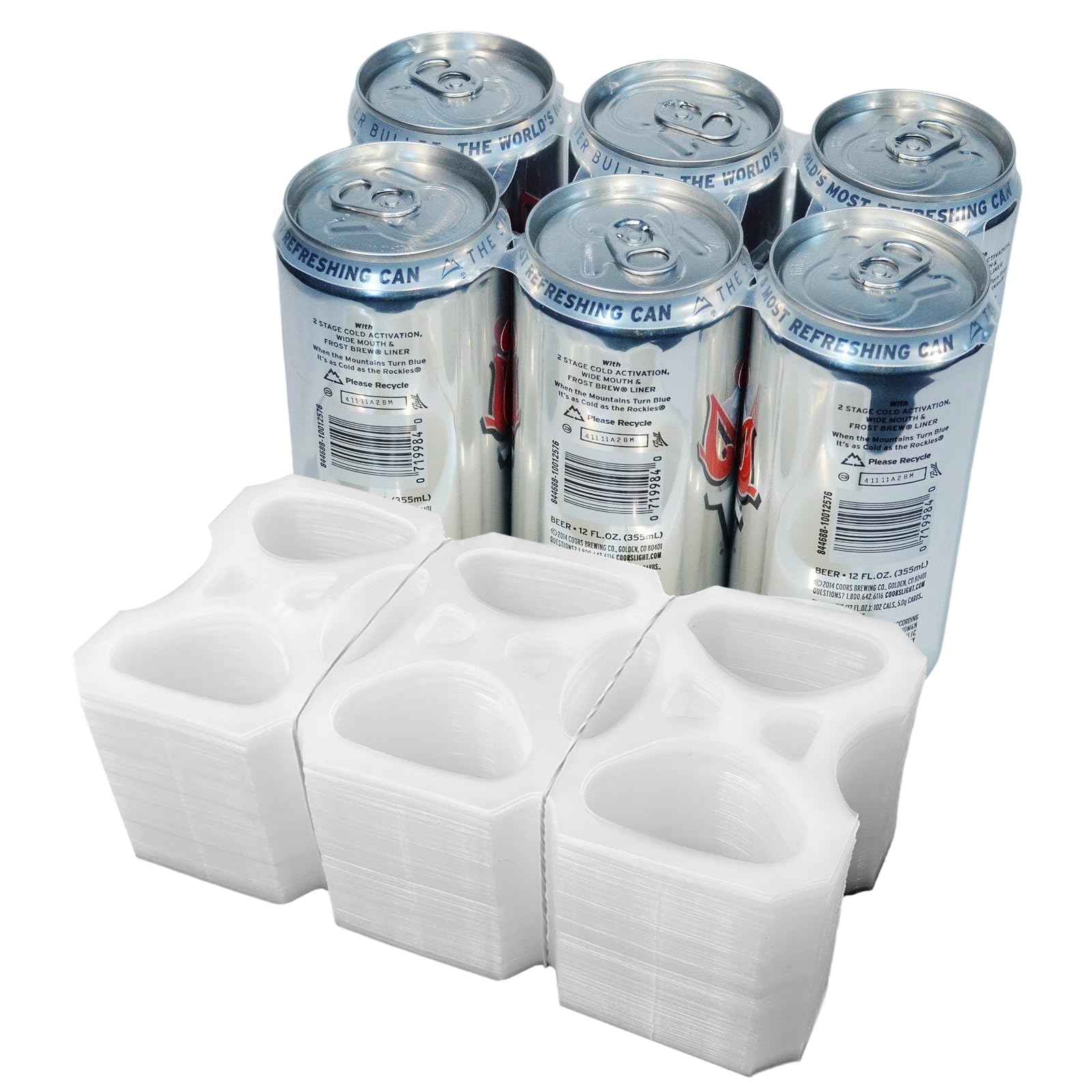 Photo 1 of 1000 Count 6 Pack Rings for Beer Can(Pre-Cut) Universal Fit for All 12oz Soda Cans and Liquor Stores, Specialty Shops&Convenience Stores, 6 Pack Beer Carrier, Bottle Plastic Seal Five Year Warranty