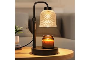 AIFEI Candle Warmer Lamp with Timer, Dimmable Adjustable Height Candle Lamp, Birthday Gifts for Women Mom Sister Friends, House Warming Gifts New Home, Candle Lamp Warmer with 2 Bulbs - CoalBlack