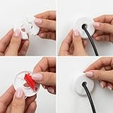 1STec 2 Pack 10mm Split Wall Grommet Cover with Adhesive Backing view 5