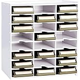 SANFURNEY 24 Slots Craft Punch Organizer Rack White 1 Pack | Wall-Mounted Paper Punches Holder Desktop Scrapbook Paper Punch Storage for Craft Room Home