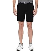 PGA Tour Mens 8" Solid Performance Stretch Pull-on Golf Shorts with Stretch Waistband, Moisture-Wicking, Sun Protection