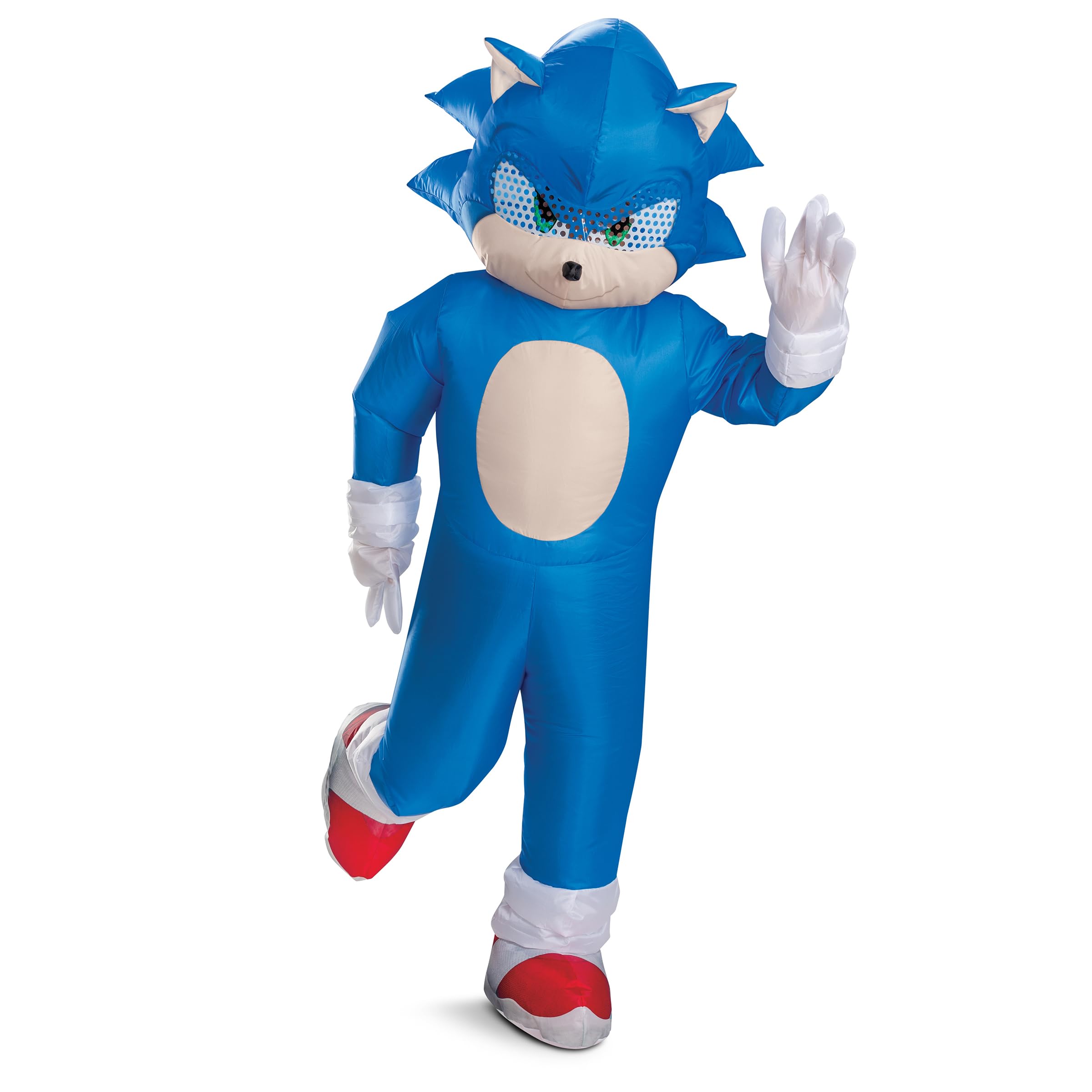 Photo 1 of Disguise Sonic Inflatable Costume for Adults, Official Sonic Movie 3 Inflating Costume Outfit with Fan, One Size