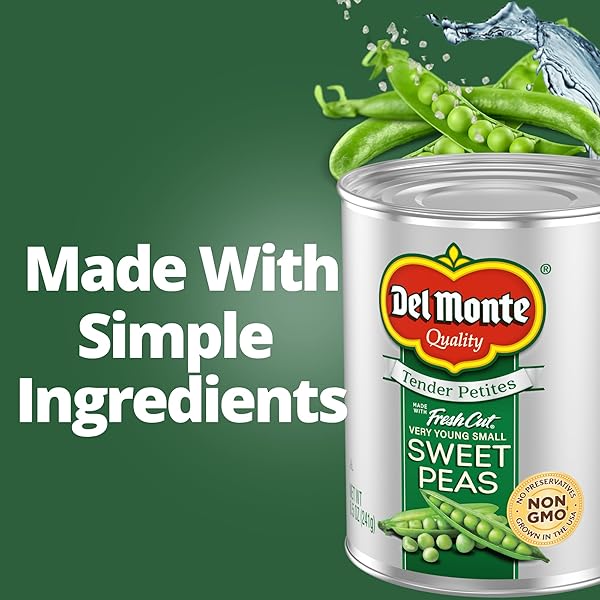 DEL MONTE VERY YOUNG SWEET PEAS, 8.5 OZ, CAN (12 PACK)