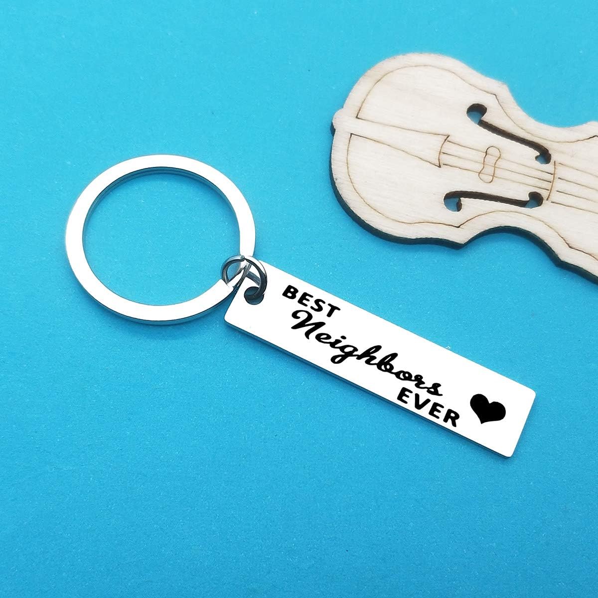 Huwujiu Neighbor Gift Neighbour Keyring Moving Away Gift Best Neighbors Ever Keyring Neighbour Friendship Gift Christmas Birthday Gift Housewarming Gift Going Away Gift Farewell Gifts for Neighbours - Image 5