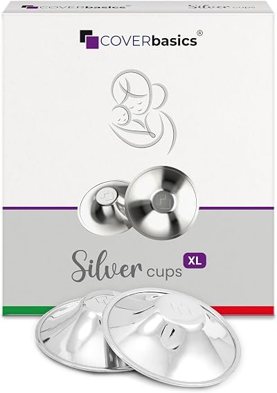 COVERbasics Silver Nursing Cups Nipple Shields XL