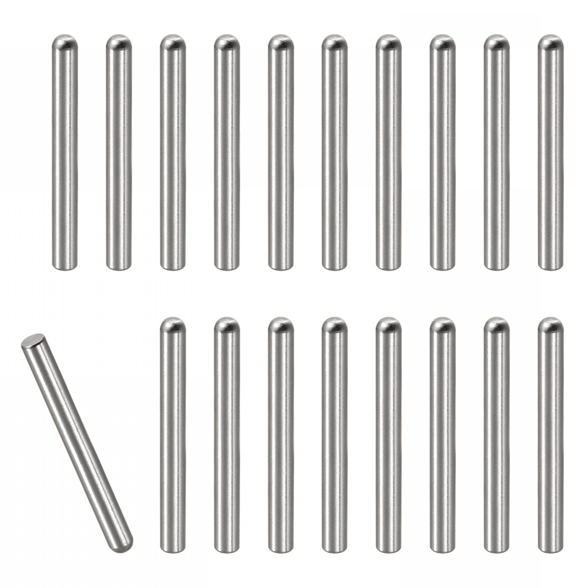 Unifizz 20Pcs 5 x 45mm Dowel Pin 304 Stainless Steel Round Head Flat Chamfered End Bunk Bed Pins Shelf Pegs Support Shelves Fasten Elements