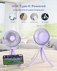 Coohea Stroller Fan Clip on for Baby, 4000mAh