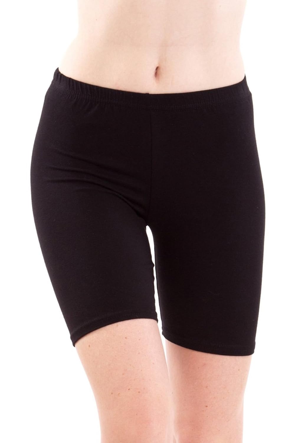 fashion line cotton cycling shorts for girls / women (black, pack of 1)