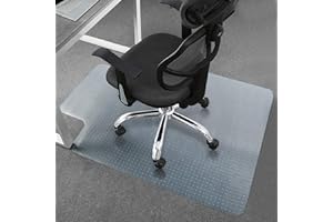 YOSHIKO New Chair Mat for Carpet Floor Low Pile Office and Home Use Thick and Sturdy Transparent Desk Chair mat for Carpets Size 36" X 48" with Lip