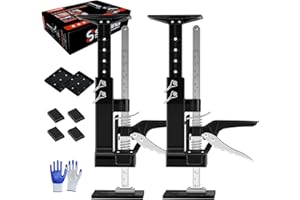 SauHandi Cabinet Jacks for Installing Cabinets,2 Pack 3rd Hand Support System with 365 LBS,0 to 23.4 inches Third Hand Tool Adjustable Support Pole Installing Cabinet Jack and Drywall Lift