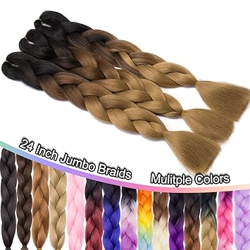 Amazon Com 24 Inch Jumbo Braids Hair Extensions Ombre High