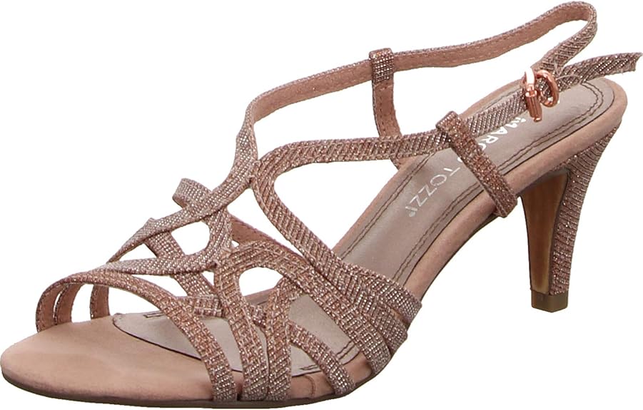 marco tozzi rose metallic sandals