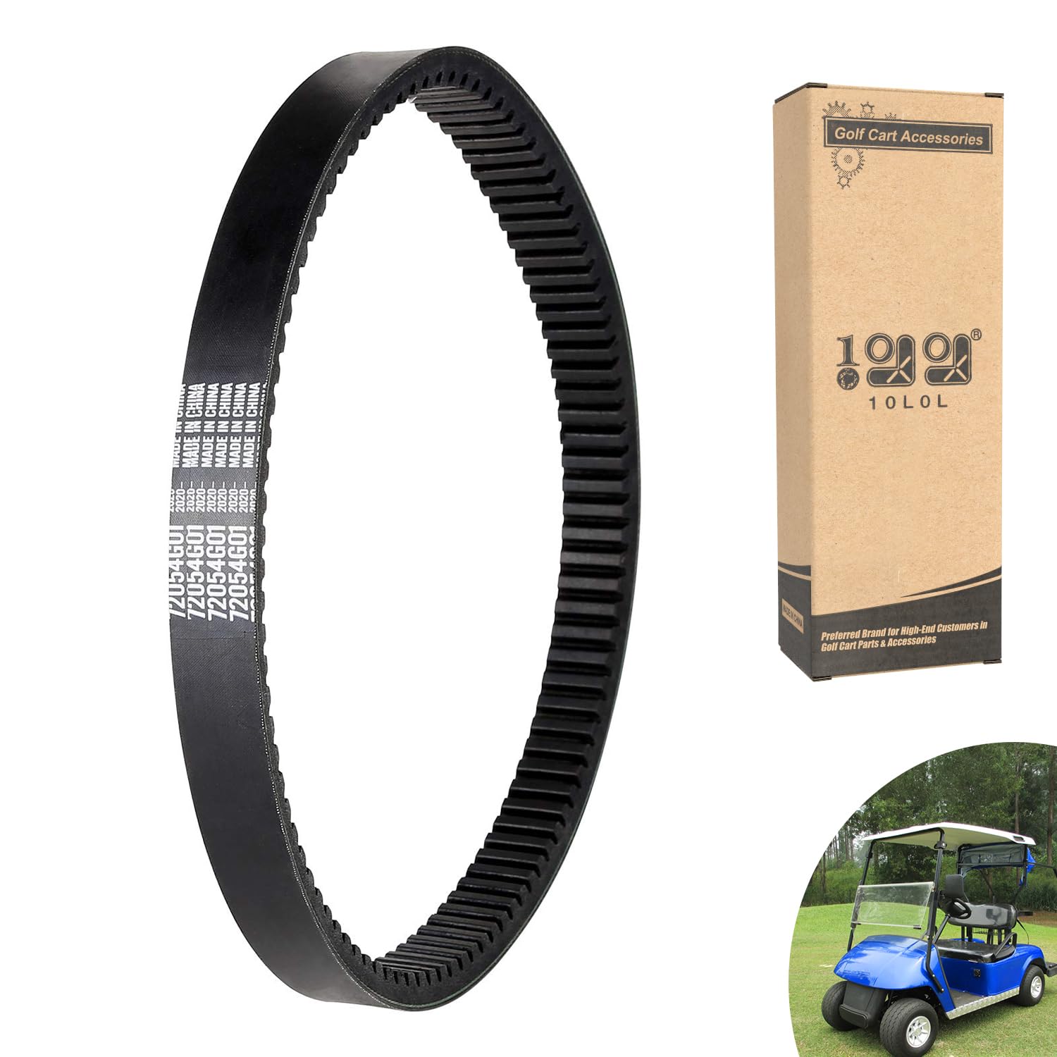 Photo 1 of 10L0L Golf Cart Clutch Drive Belt for EZGO TXT and Medalist 4 Cycle Gas 1994-UP, OEM#72054G01, 72024G01, 72025G01