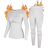 ATTRACO Thermal Underwear Set for Women Long Johns Warm Base Layer Top & Bottom for Cold Weather