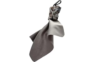 SPUDZ Ultra Microfiber Lens Cleaner – Closable Pouch, Clip-On, Washable – for Optics, Scopes, Glasses | Vanish Tan, 6 x 6 Inch