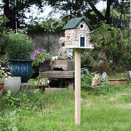 Amazon Com Outdoor Bird Feeder Stone Castle Courtyard Outdoor